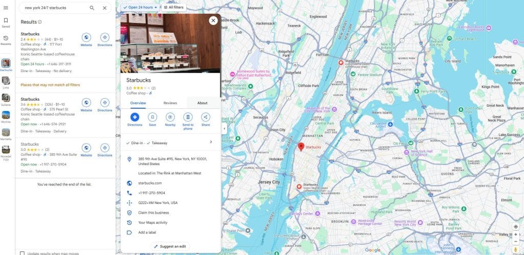 Starbucks Near Me - Easily and fast Starbucks Finder 2 Starbucks Near Me 24-7 in Ny